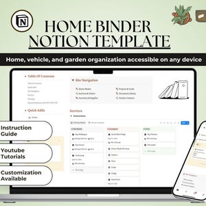 Home Owner Manual Notion Template New Home Estate Planner Appliance Warranty  Paperwork Landlord Vacation Home Binder Home Selling Gift Idea