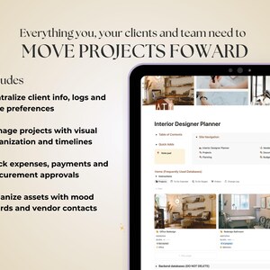Interior Design Project Manager Notion Template for Interior Design ...