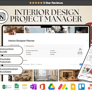 Interior Design Project Manager Notion Template For Interior Design Team Site Interior Design Service Project Board Interior Design Template