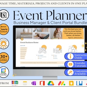 Event Planning Business Manager with Client Onboarding Site Event Planner Business Bundle for event planning services event planner services