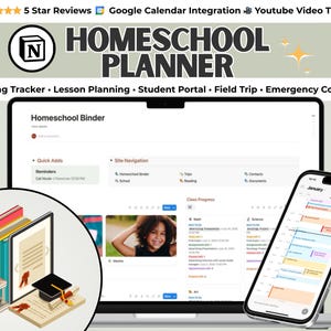 Daily Homeschool Planner Notion Template Multiple Kids Homeschool Binder Teacher Homeschool Parent Calendar Notion Homeschool Mom Gift Idea