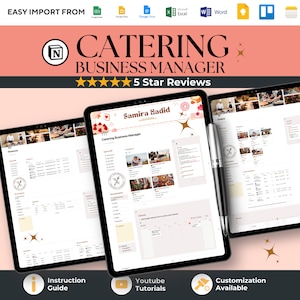 Catering Business Planner Notion Template Event Catering Services Notion Planner Private Event Catering Planner Private Caterer Cadeau-idee