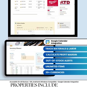 Order Tracker for Notion Order Template With Supply Order Book Order ...