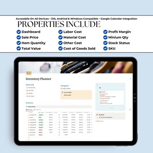 Notion Inventory Planner Template Inventory Manager Stock Order Tracker ...