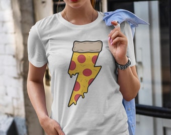 Pizza Slice SVG, Power Lightning Bolt, Pizza, Cartoon, Superhero, Clipart Design, Cricut Silhouette, Svg, Eps, Png, Jpeg, Dxf, Digital File