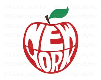 New York SVG, NYC, The Big Apple Svg, Travel, Vacation Gift, USA, Cricut Svg Png Jpeg, Vector Digital Download