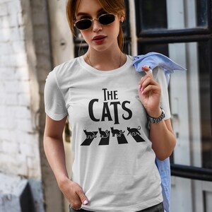 Cats T-shirt Shirt Gift Cat Lover Fan Crosswalk Beatles Funny SVG PNG Cricut Cut File