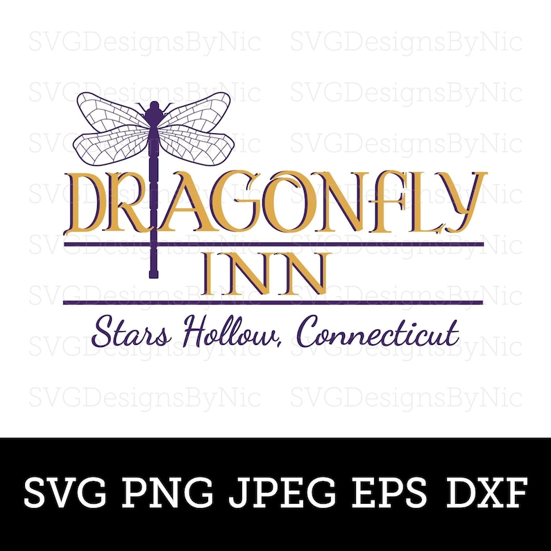 Dragonfly In Stars Hollow SVG Gilmore Girls SVG PNG Cricut