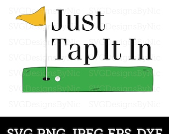 Happy Gilmore SVG, Quote Tap It In, Funny Golf, Movie, Sandler, Shooter, SVG, Png, Jpeg, Eps, Dxf, Silhouette, Vector Digital Download
