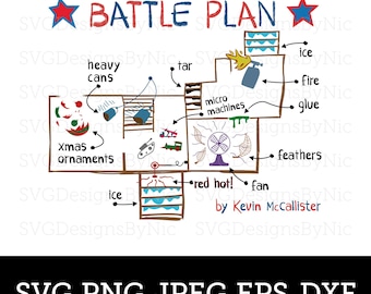 Home Alone SVG, Battle Plan, Kevin, Christmas Movie, Festive Film, McCallister, Cricut SVG, Png, Jpeg, Silhouette, Digital Download