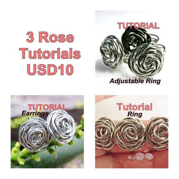 WIRE JEWELRY TUTORIAL Package Rose's Tutorials for USD10