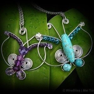 WIRE JEWELRY TUTORIAL Wire Wrapped Butterfly Pendant image 2