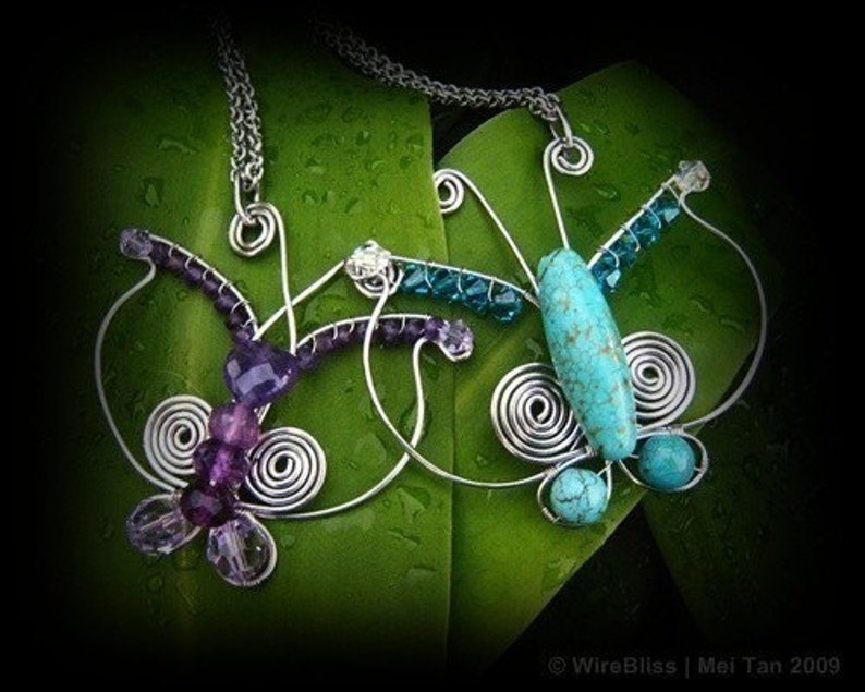 WIRE JEWELRY TUTORIAL Wire Wrapped Butterfly Pendant image 2