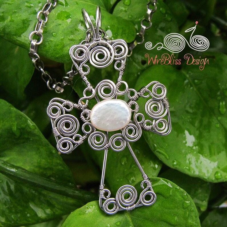 WIRE JEWELRY TUTORIAL Wire Wrapped Cross Pendant Etsy