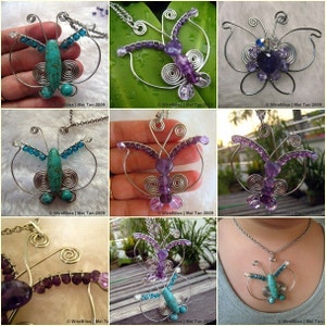 WIRE JEWELRY TUTORIAL Wire Wrapped Butterfly Pendant image 4