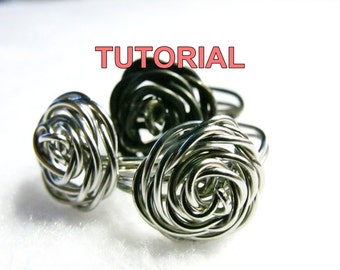 WIRE JEWELRY TUTORIAL - Adjustable Wire Wrapped Rose Ring