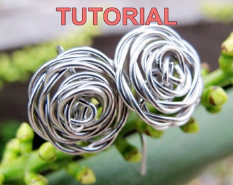 WIRE JEWELRY TUTORIAL - Wire Wrapped Rose Earrings
