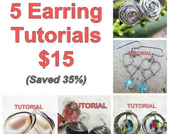 WIRE JEWELRY TUTORIAL - Earring Tutorials (5) Package