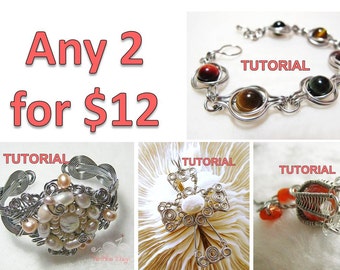 WIRE JEWELRY TUTORIAL Package - Any 2 Tutorials for USD12