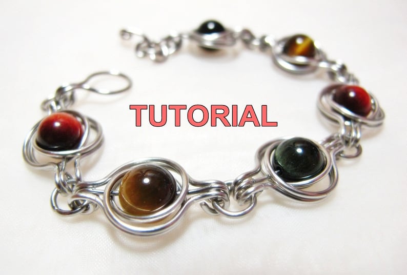 WIRE JEWELRY Tutorial Twice Around The World TAW Wire Wrapped Bracelet image 1