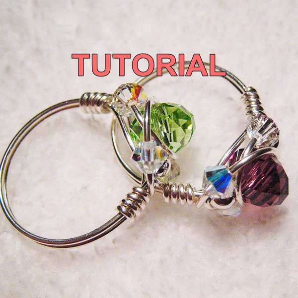 DRAHTSCHMUCK TUTORIAL-Wire Wrapped Sparkly Crystal Ring