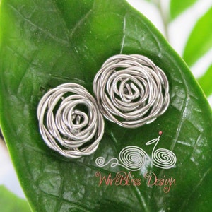 WIRE JEWELRY TUTORIAL Wire Wrapped Rose Earrings image 2