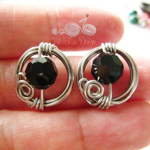 WIRE JEWELRY TUTORIAL Sparkly 'O' Studs Athena's Shield Earrings image 2