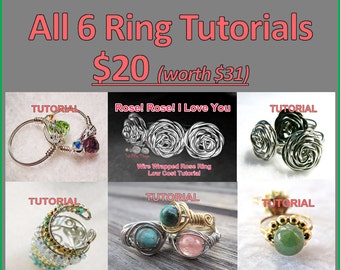 WIRE JEWELRY TUTORIAL - Ring Tutorials (6) Package