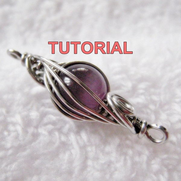 WIRE JEWELRY Tutorial - Caged Herringbone Woven Bead with FREE Two Tone Herringbone Woven Ring