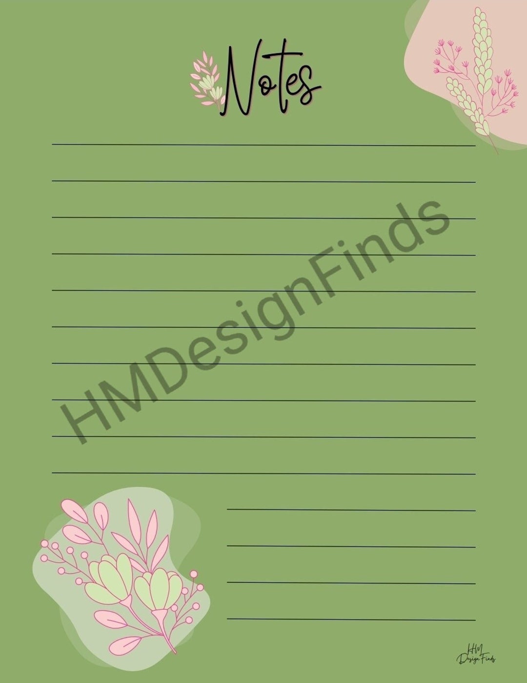Printable Notes Page - Etsy