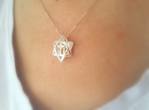 Cross Necklace Silver 3 Dimensions 
