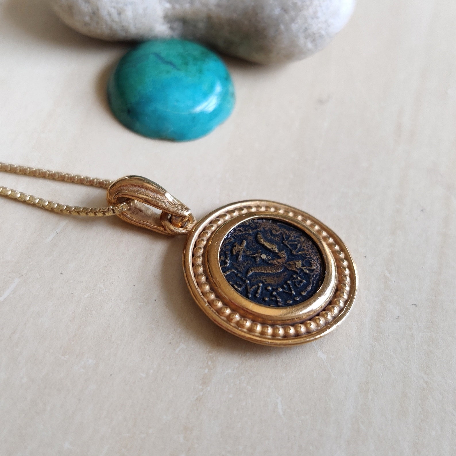 Widow's Mite Coin Replica Gold Necklace Ancient Coin - Etsy