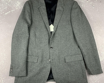 Chaqueta tipo blazer de tweed Yorkshire de J Crew Ludlow Moon Fabrics para hombre, talla 44L, gris claro