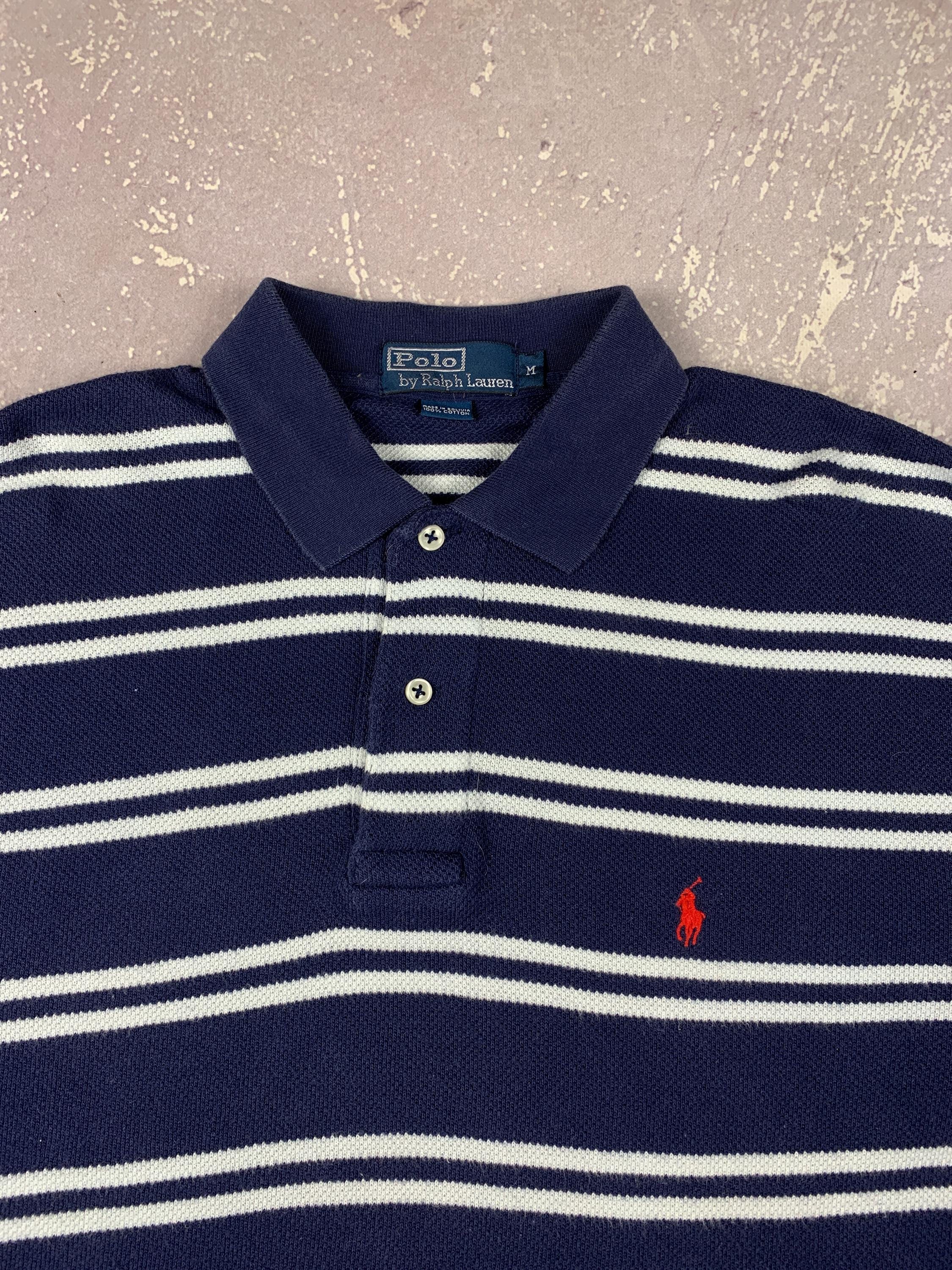 RARE Vintage 90s Polo Ralph Lauren Cotton Knit Chainmail Polo