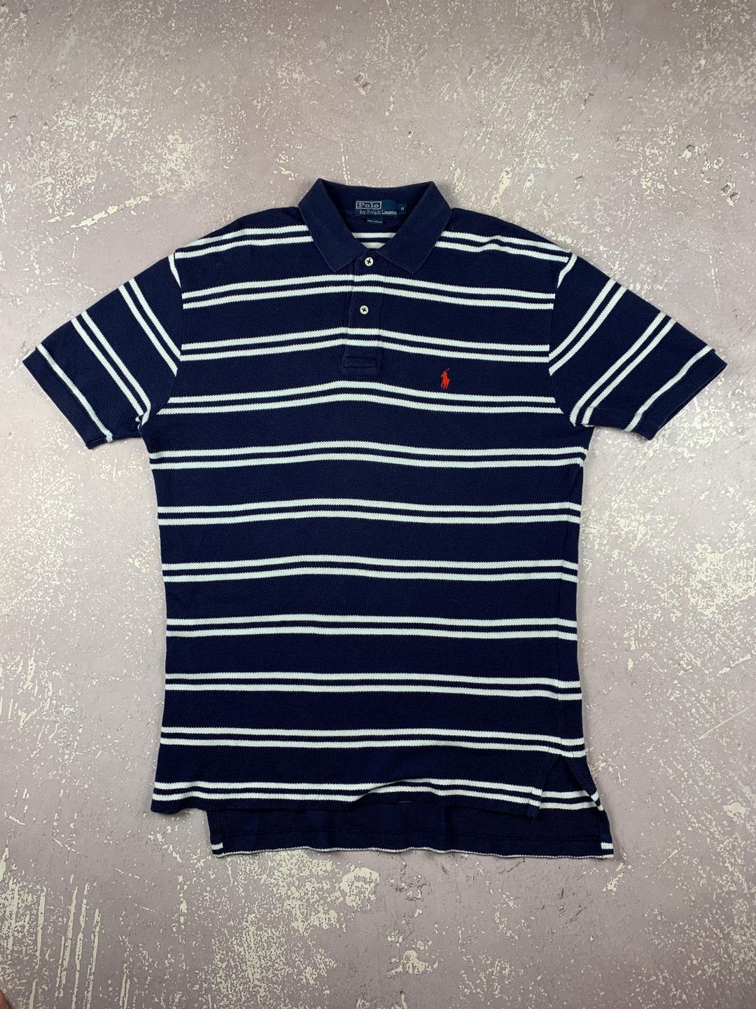 RARE Vintage 90s Polo Ralph Lauren Cotton Knit Chainmail Polo