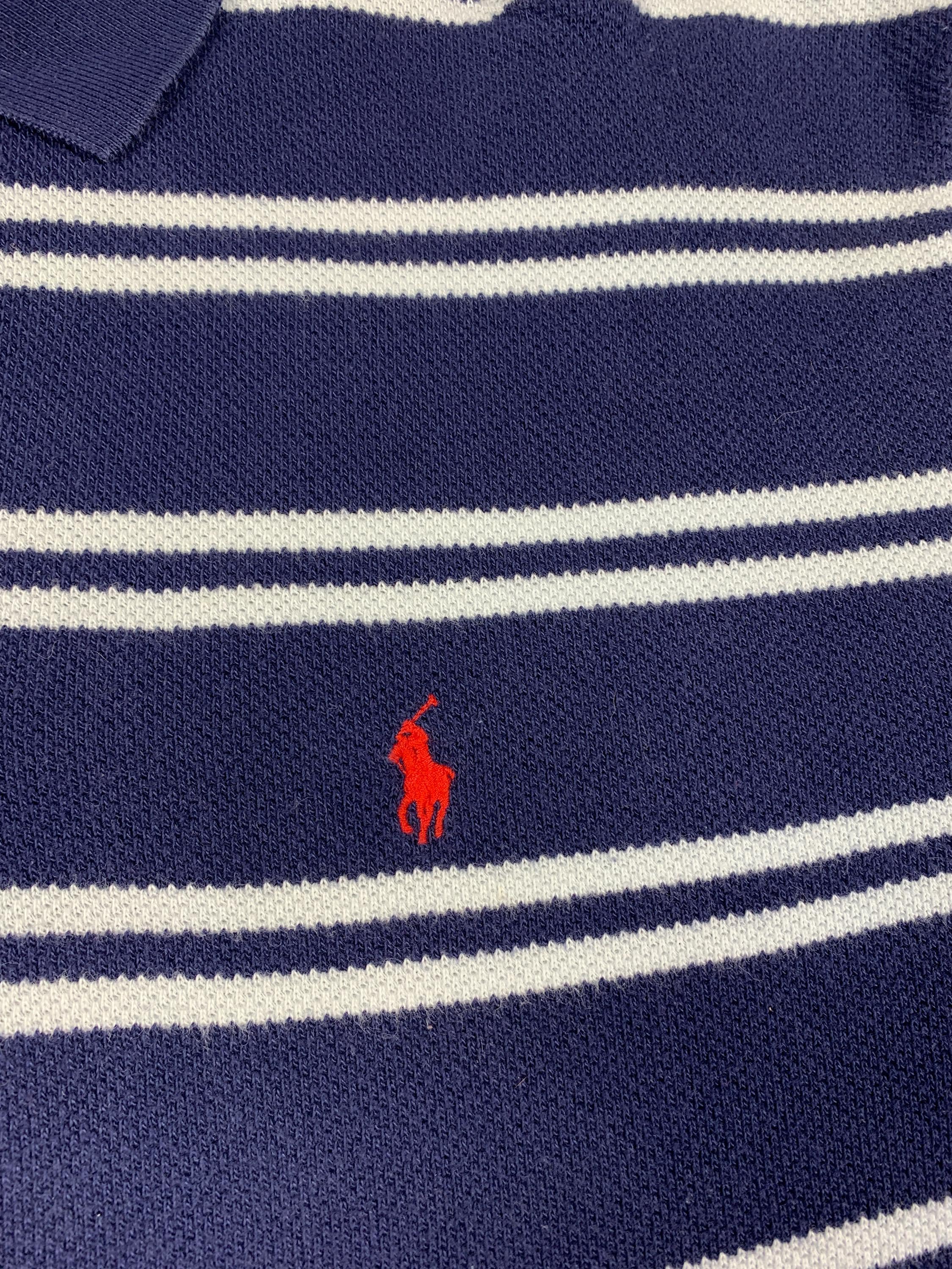 RARE Vintage 90s Polo Ralph Lauren Cotton Knit Chainmail Polo