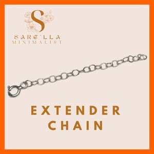 May include: A silver extender chain for jewelry. The chain is made of small, round links and has a lobster clasp.