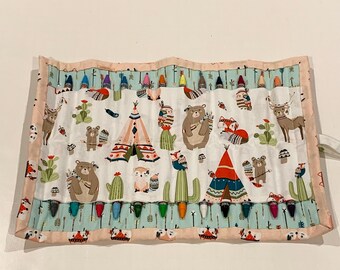 Arrows and Indians Fabric Crayon Holder (24 count)