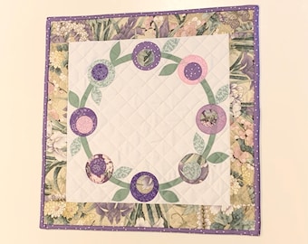 Lavender and Sage Floral Table Topper/Wall Hanging