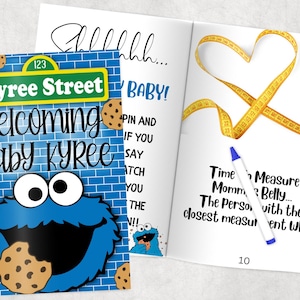 Libro de juegos para baby shower de galletas (Editar en CANVA)