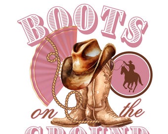 Botas en el suelo rosa PNG