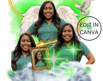 Diseño conmemorativo verde y dorado