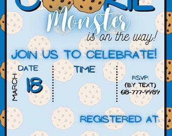 Invitación de galletas: Plantilla editable (Descarga digital)