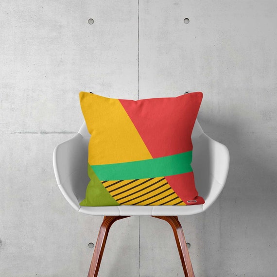 Cool Accent Pillows Decorative Pillow Cover Colorful Pillow Etsy