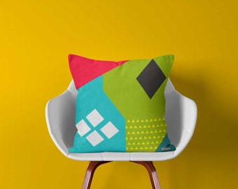 Decorative accent pillows, Decorative pillow cover, Colorful pillow, Geometric pillow, modern pillow, Contemporary pillow, Cool Pillows