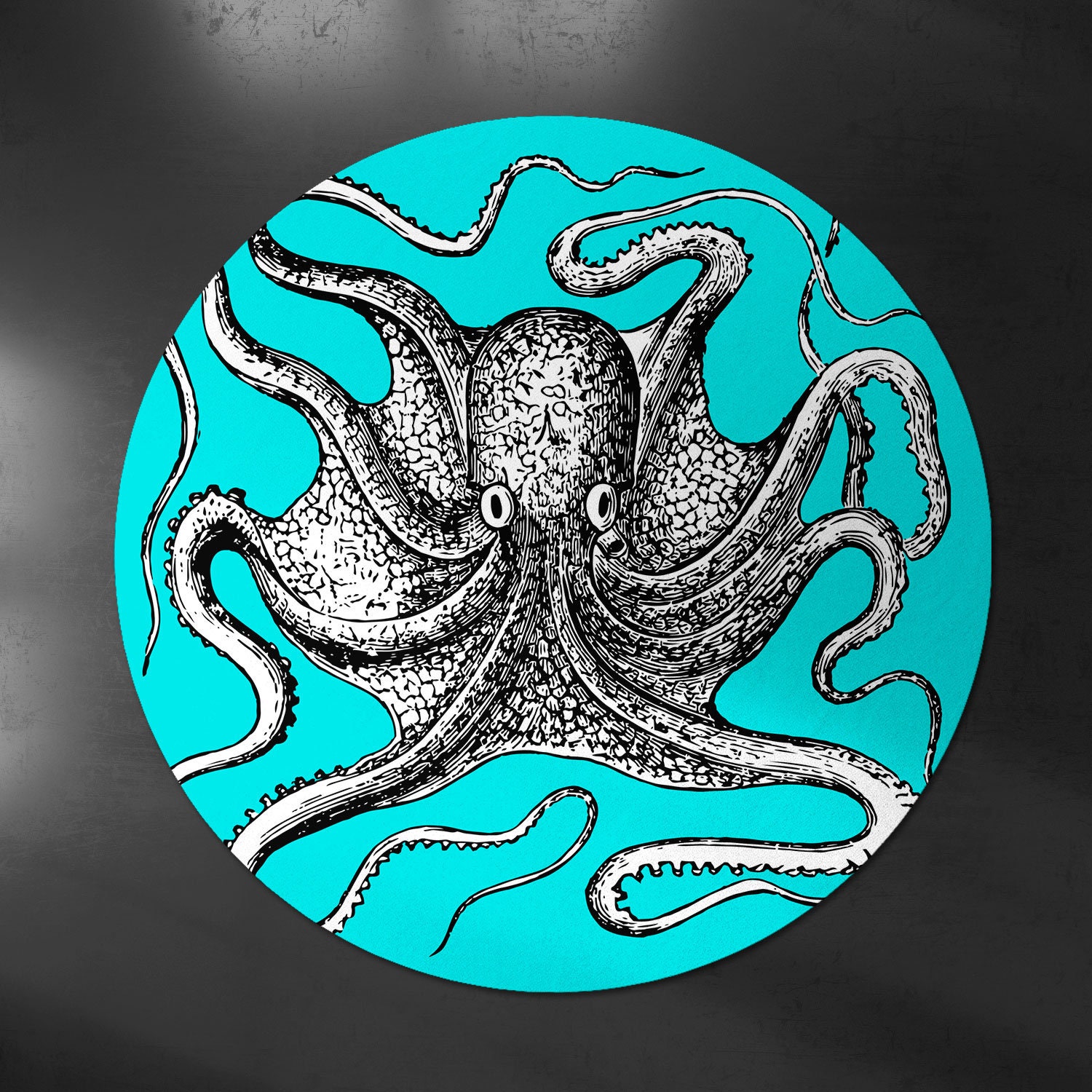 Nautical rug Octopus rug round rug gift for boyfriend gift Etsy