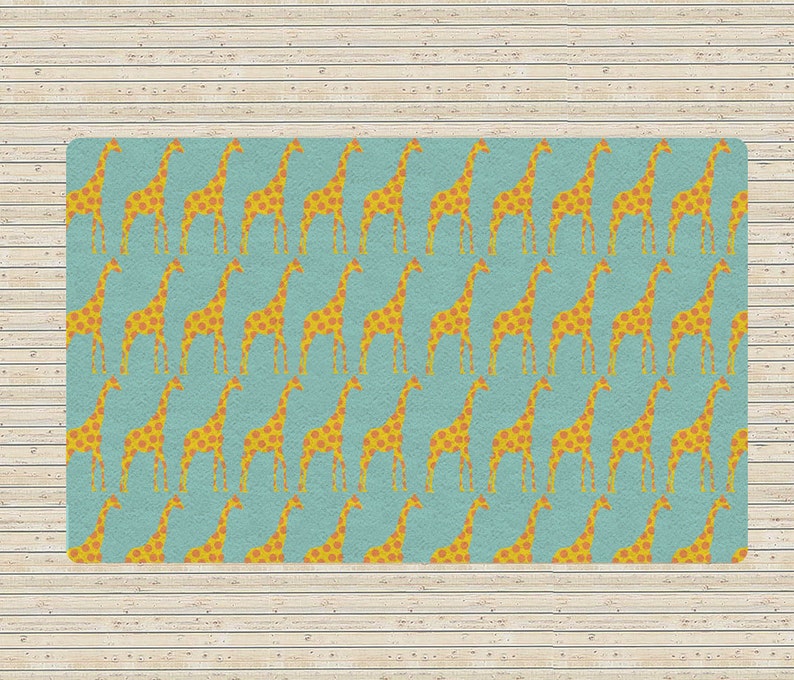 Giraffe Nursery Rug Rug in Nursery Kids Rugs Playroom Rug Etsy