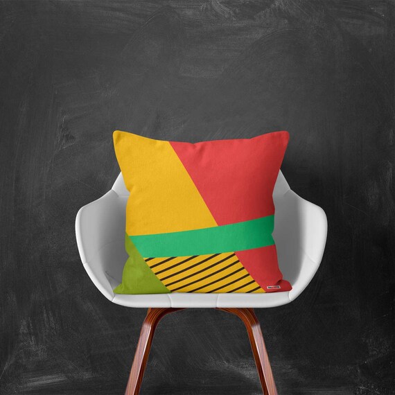 Cool Accent Pillows Decorative Pillow Cover Colorful Pillow Etsy
