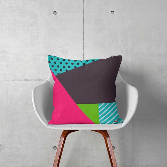 Cool Accent Pillows Decorative Pillow Cover Colorful Pillow Etsy
