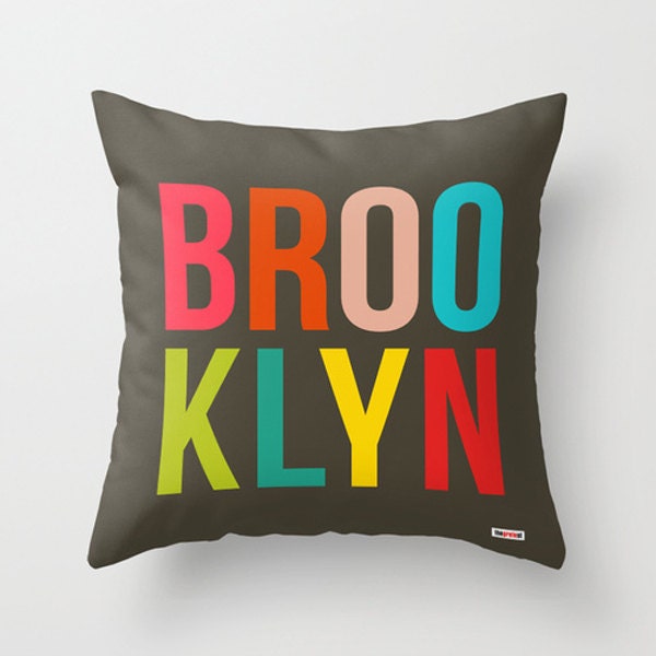 Brooklyn Pillow Decorative throw pillow New York Modern by  Etsy
